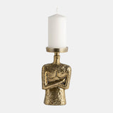 Crossed Arms Pillar Candleholder