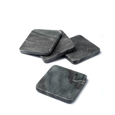 Grey marble sq. coasters