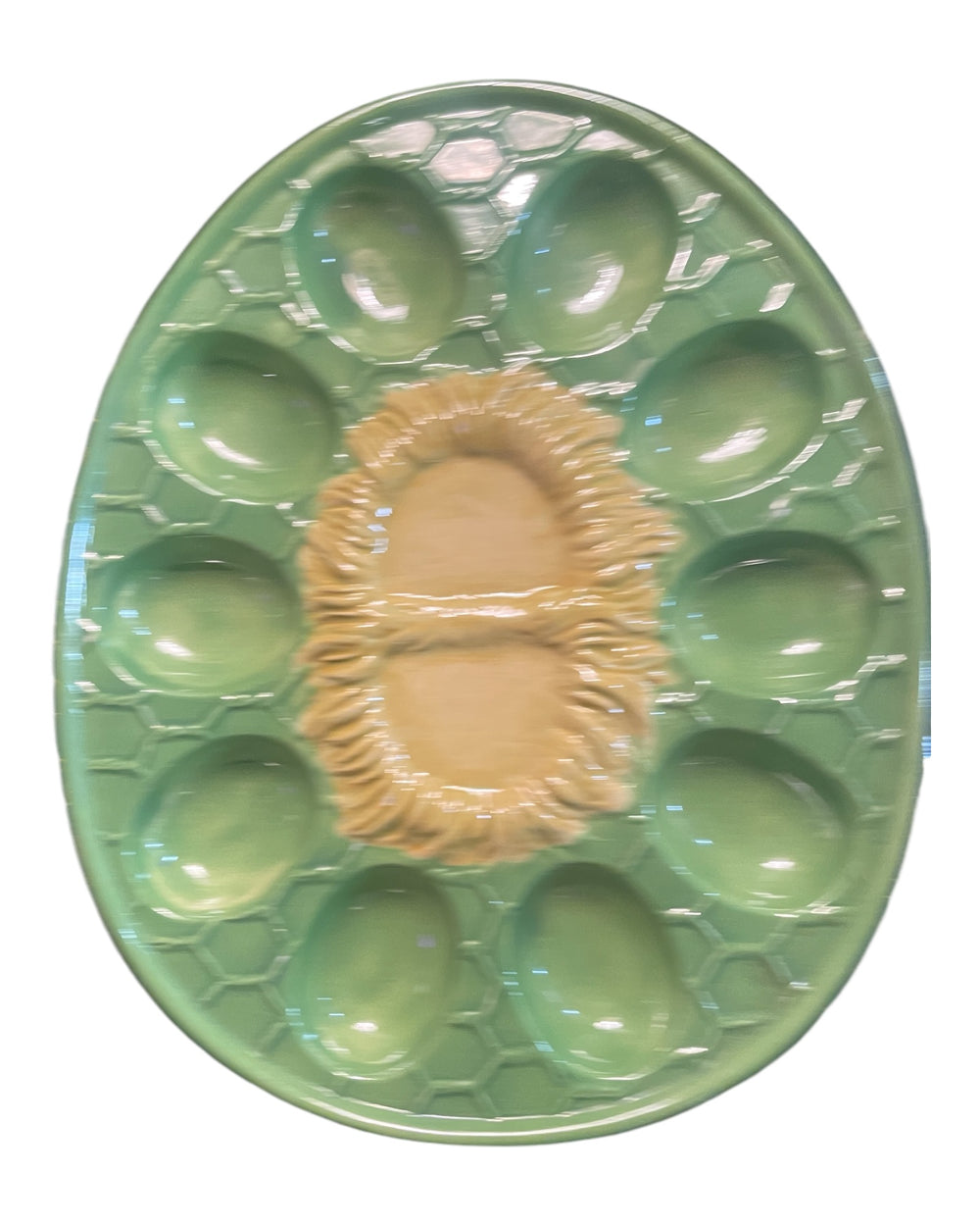 Green/Yellow Deviled Egg plate