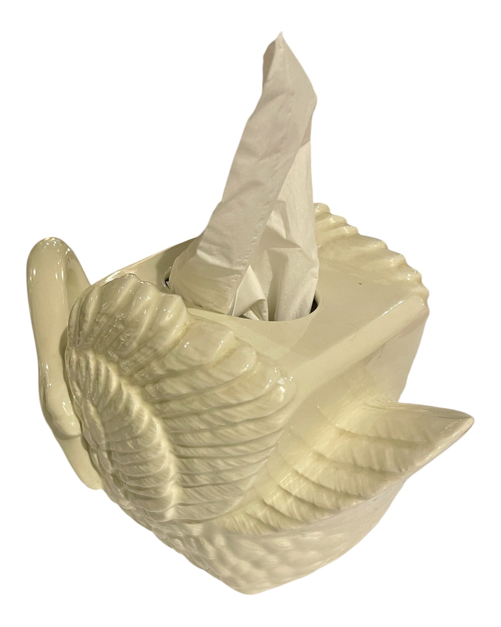 1970's Swan tissue box