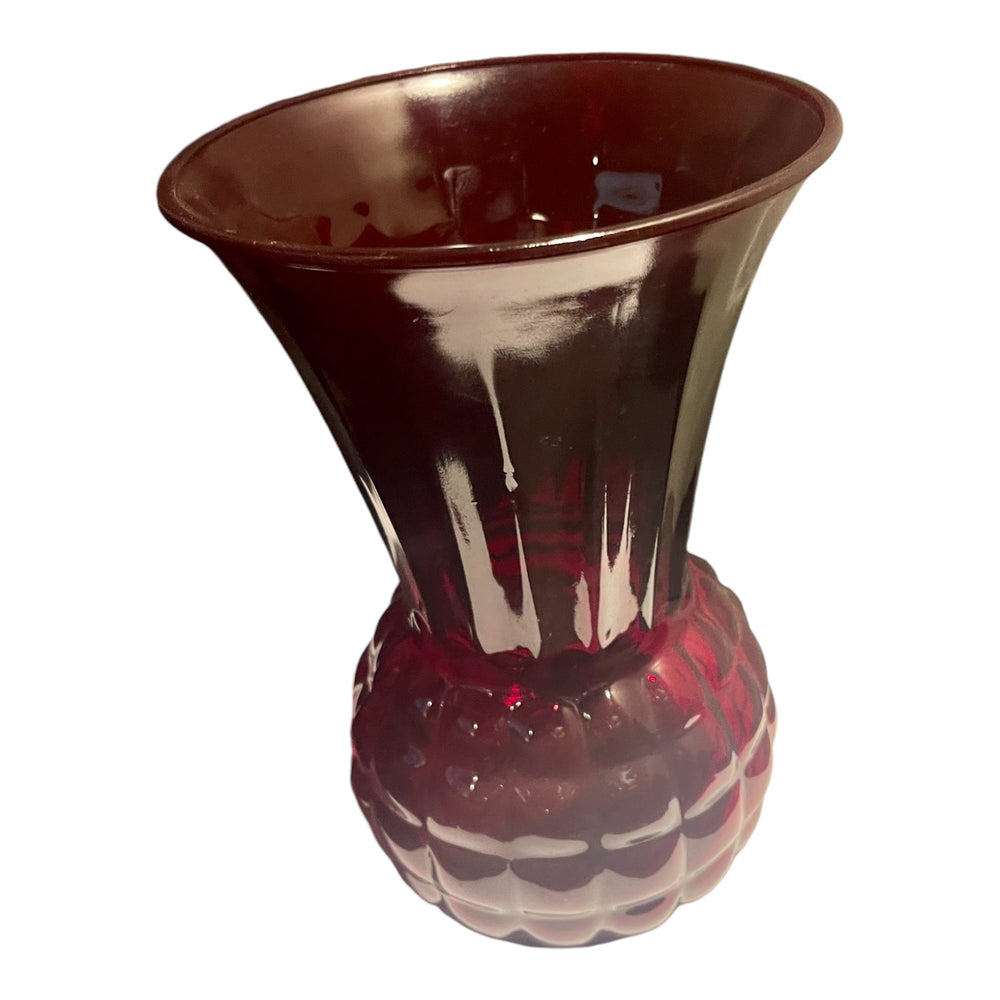 MCM Ruby Red Pineapple Vase