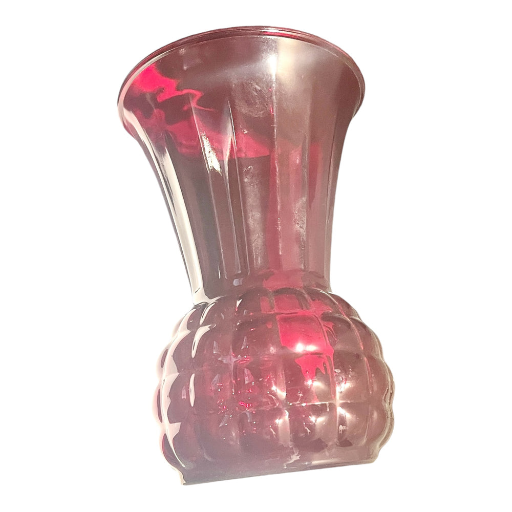 MCM Ruby Red Pineapple Vase