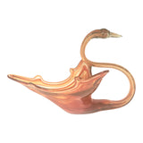 Lrg "Sooner' Art Glass Swan