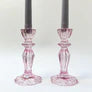 Venetian Style Candlestick- Rose Pink