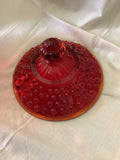 Fenton hobnail bowl w' lid