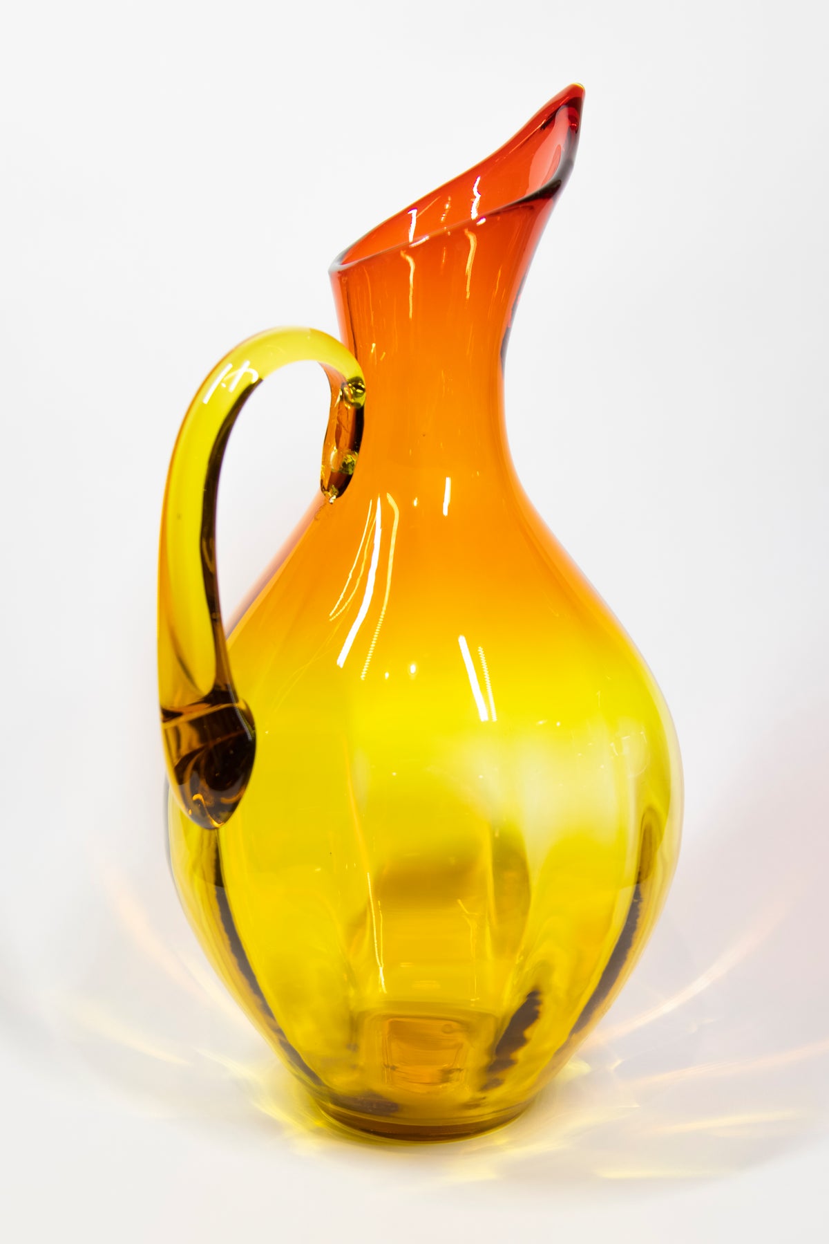 2005 Blenko amberina sold floor vase